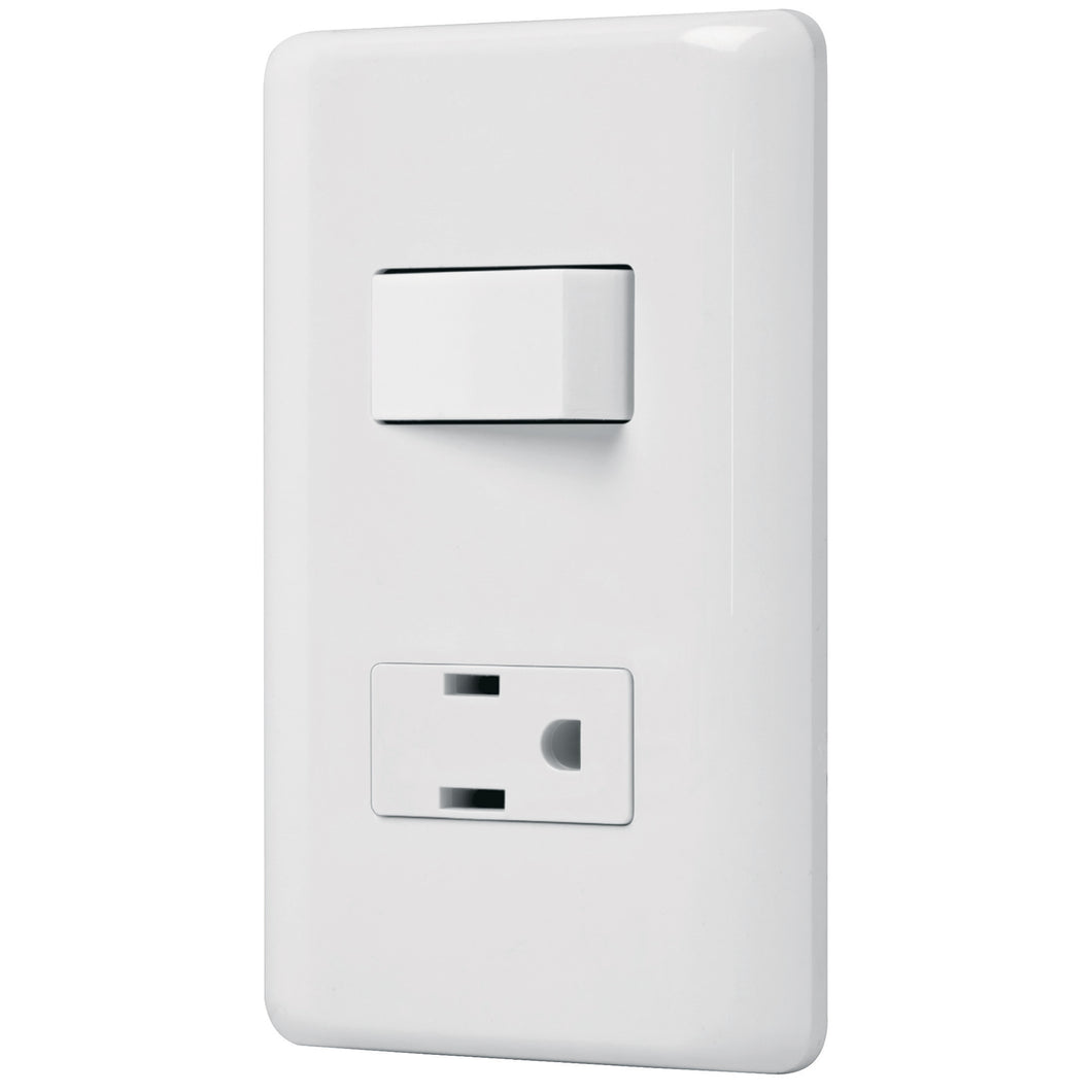 Placa armada contacto e interruptor sencillo, Volteck Basic