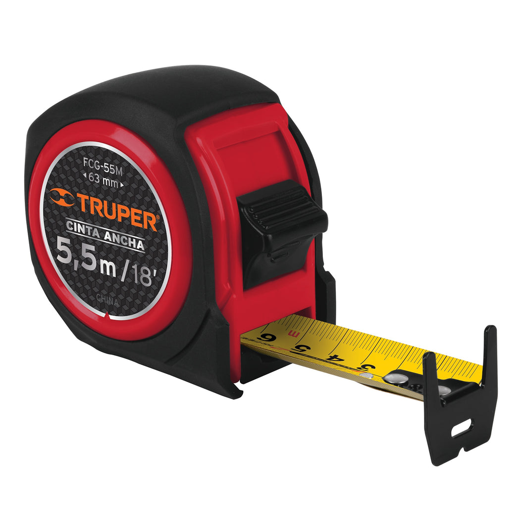 Flexómetro compacto con grip, 5.5 m, cinta 25 mm