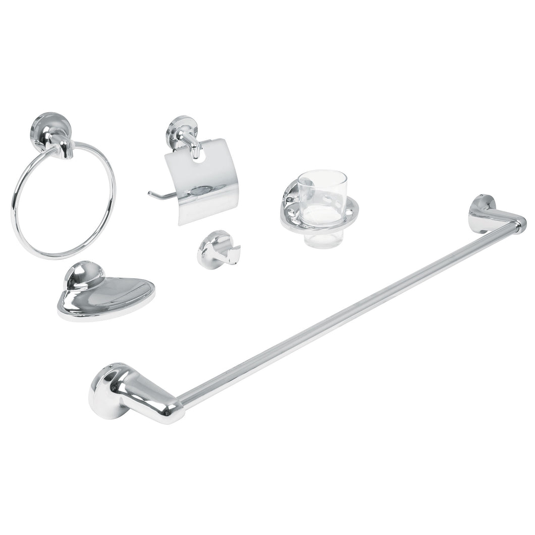 Juego accesorios para baño, 6 piezas, Aqua