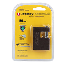 Cargar imagen en el visor de la galería, Candado antipalanca, 50mm, cuerpo de hierro, Hermex Basic
