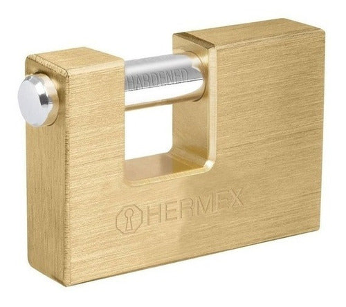 Candado antipalanca, 60mm, cuerpo de latón, Hermex Basic