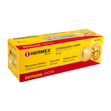 Cargar imagen en el visor de la galería, Cerradura pomo, LB, entrada, cilíndrica, Hermex Basic
