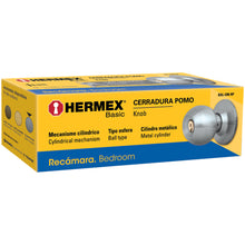 Cargar imagen en el visor de la galería, Cerradura pomo, CM, recámara, cilíndrica, Hermex Basic
