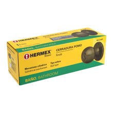 Cargar imagen en el visor de la galería, Cerradura pomo, LA, baño, cilíndrica, Hermex Basic
