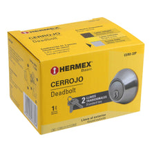 Cargar imagen en el visor de la galería, Cerrojo, cromo mate, doble cilindro, Hermex Basic
