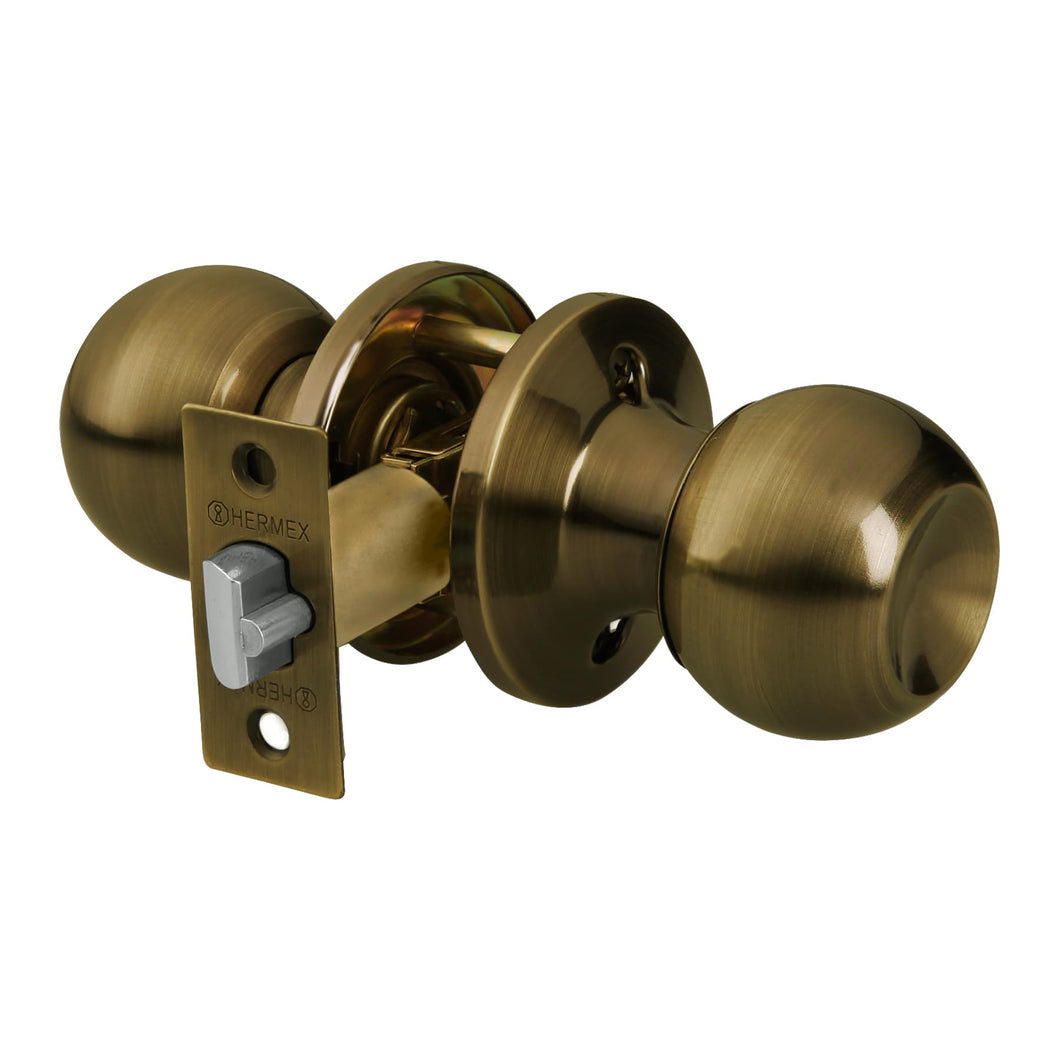 Cerradura pomo, LA, entrada, tubular, Hermex Basic