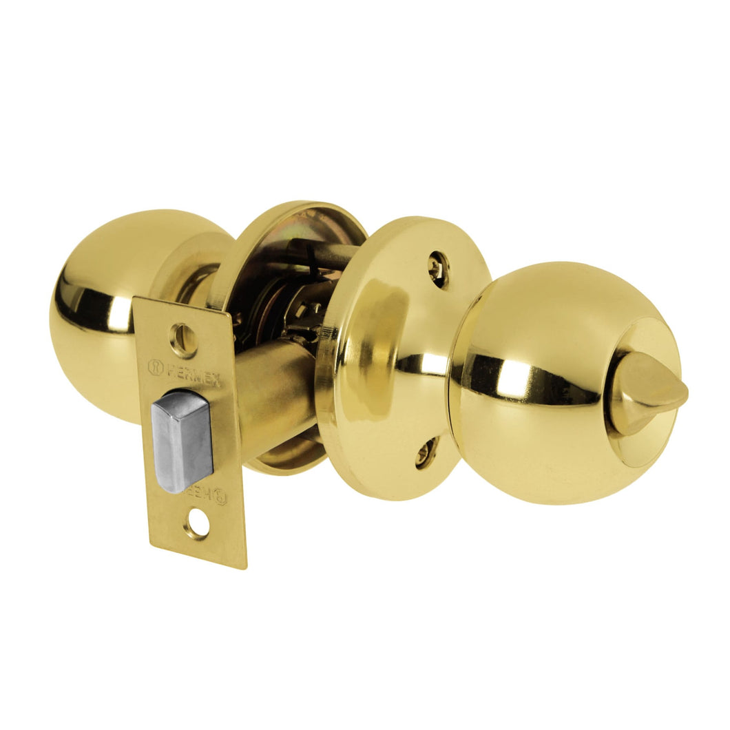 Cerradura pomo, LB, baño, tubular, Hermex Basic