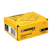 Cargar imagen en el visor de la galería, Bisagra cuadrada 3&#39;, acero cromo mate, plana, Hermex Basic
