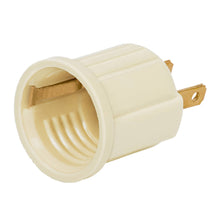 Cargar imagen en el visor de la galería, Portalámpara de baquelita, con adaptador, marfil, Volteck
