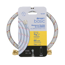 Cargar imagen en el visor de la galería, Manguera para gas, aluminio, 3/8&#39; X 60 cm, Foset Basic
