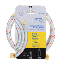 Cargar imagen en el visor de la galería, Manguera para gas, aluminio, 3/8&#39; X 150 cm, Foset Basic
