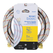 Cargar imagen en el visor de la galería, Manguera para gas, aluminio, 3/8&#39; X 300 cm, Foset Basic
