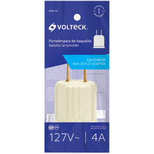Cargar imagen en el visor de la galería, Portalámpara de baquelita, con adaptador, marfil, Volteck

