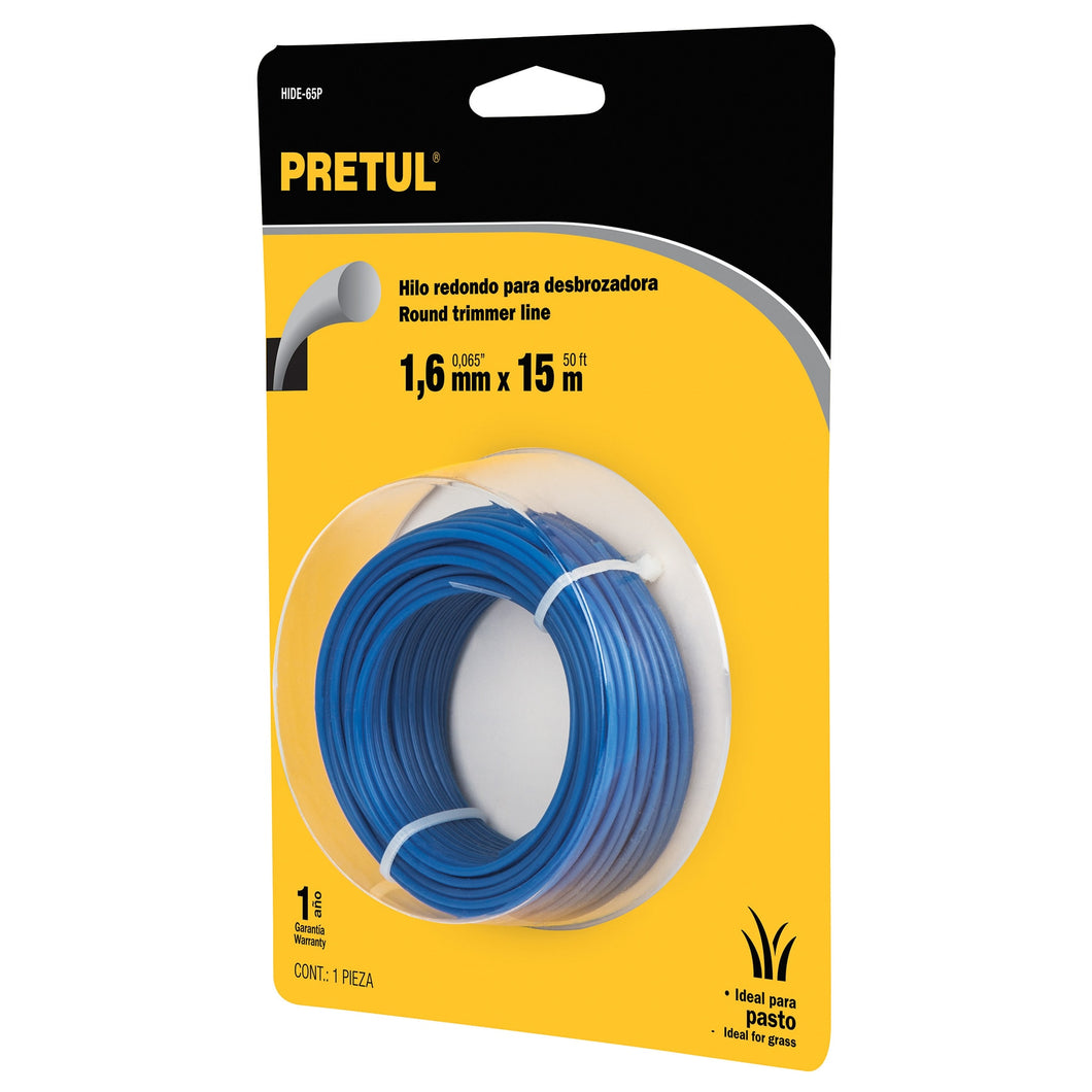 Hilo redondo para desbrozadora, 15 m, 1.6 mm, Pretul