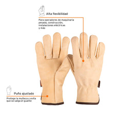Cargar imagen en el visor de la galería, Guantes de piel de res tipo operador
