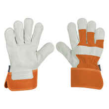 Cargar imagen en el visor de la galería, Guantes de piel de res y dorso de loneta
