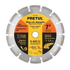 Disco de diamante, rin segmentado, 7', Pretul