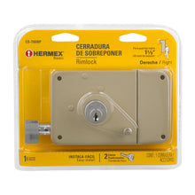 Cargar imagen en el visor de la galería, Cerradura sobreponer,instala-fácil, der,blister,Hermex Basic
