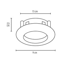 Cargar imagen en el visor de la galería, Empotrado, dirigible, negro para MR16
