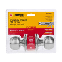 Cargar imagen en el visor de la galería, Cerradura esfera, cilíndrico, entrada, cromo, HB, blister
