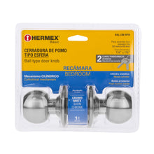 Cargar imagen en el visor de la galería, Cerradura esfera, cilíndrico, recámara, cromo, HB, blister
