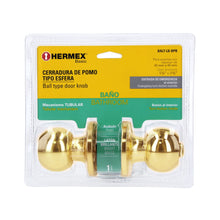 Cargar imagen en el visor de la galería, Cerradura esfera, tubular, baño, brillante, Basic, blister
