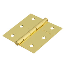 Cargar imagen en el visor de la galería, Bisagra cuadrada 3&#39;, acero latonado, plana, Hermex Basic
