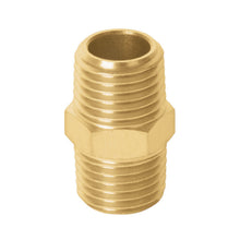 Cargar imagen en el visor de la galería, Niple de latón, tipo FF, cuerda 1/4 NPT

