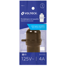Cargar imagen en el visor de la galería, Portalámpara de baquelita, con interruptor de barra, Volteck

