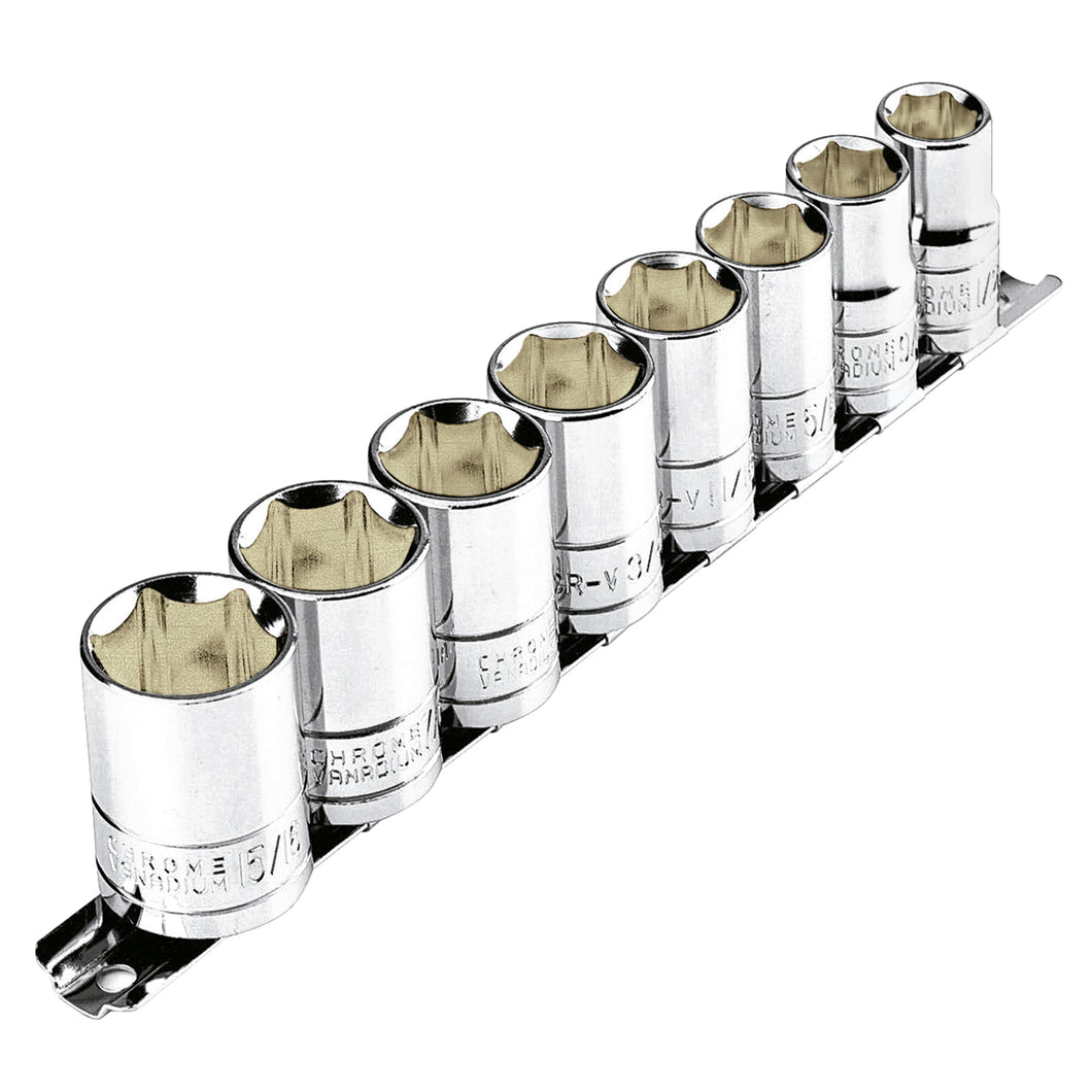 Juego dados, cuadro 1/2', 9 piezas, milimétricos, Pretul