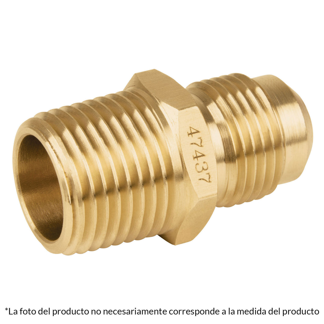 Niple terminal de latón, 5/16' X 3/8'