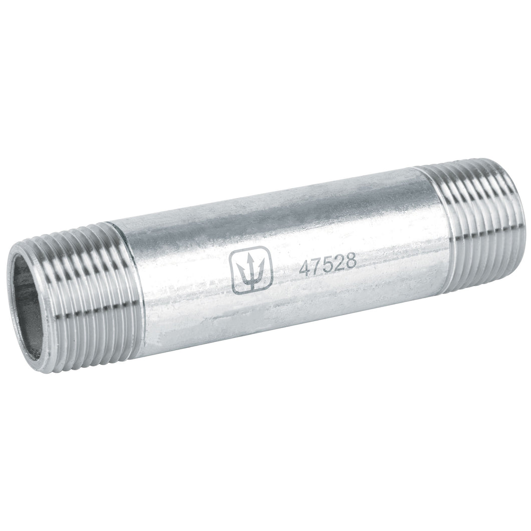 Niple, acero galvanizado, 3/4' x 4', cédula 40