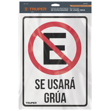 Cargar imagen en el visor de la galería, Letrero de señalización &#39;NO ESTACIONARSE&#39;, 25 x 34 cm
