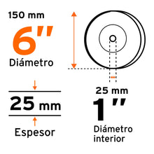 Cargar imagen en el visor de la galería, Piedra para esmeril 6 X 1&#39;, carburo de silicio, grano 60

