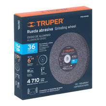 Cargar imagen en el visor de la galería, Piedra para esmeril 6 X 3/4&#39; óxido de aluminio, grano 36
