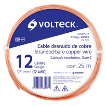 Cargar imagen en el visor de la galería, Cable cobre desnudo calibre 12 AWG, 25 m
