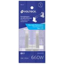 Cargar imagen en el visor de la galería, Portalámpara de plástico, base G13 bipin, 2 pzas, Volteck
