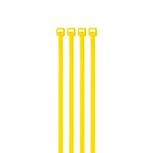 Cargar imagen en el visor de la galería, Cincho plástico amarillo 18 lb, 10 cm bolsa con 100 piezas
