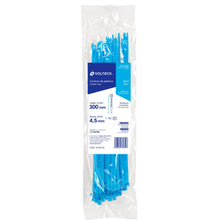 Cargar imagen en el visor de la galería, Cincho plástico azul 50 lb, 30 cm bolsa con 50 piezas
