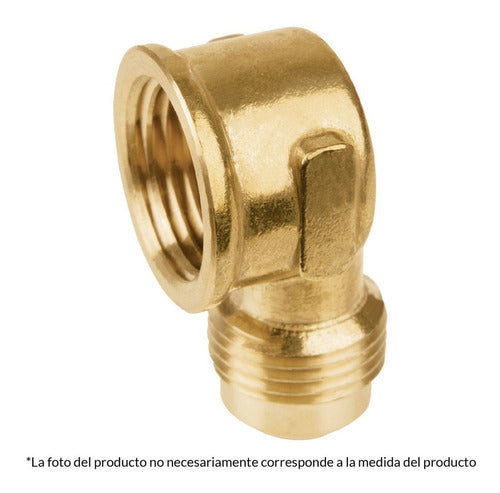 Codo para estufa a 90° de latón, 5/16' x 3/8'