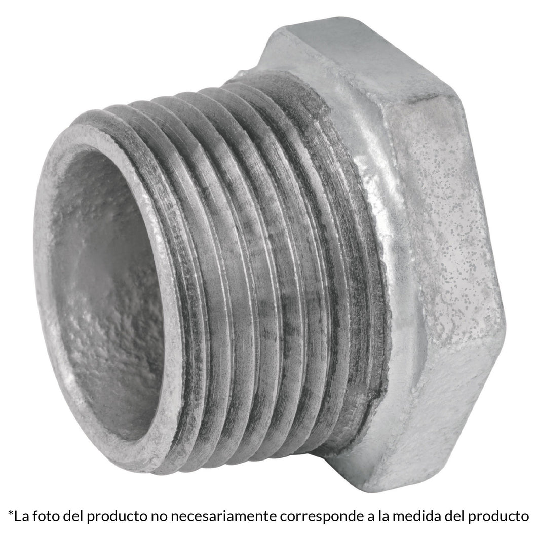 Reducción bushing, acero galvanizado, 3/4 x 1/2'