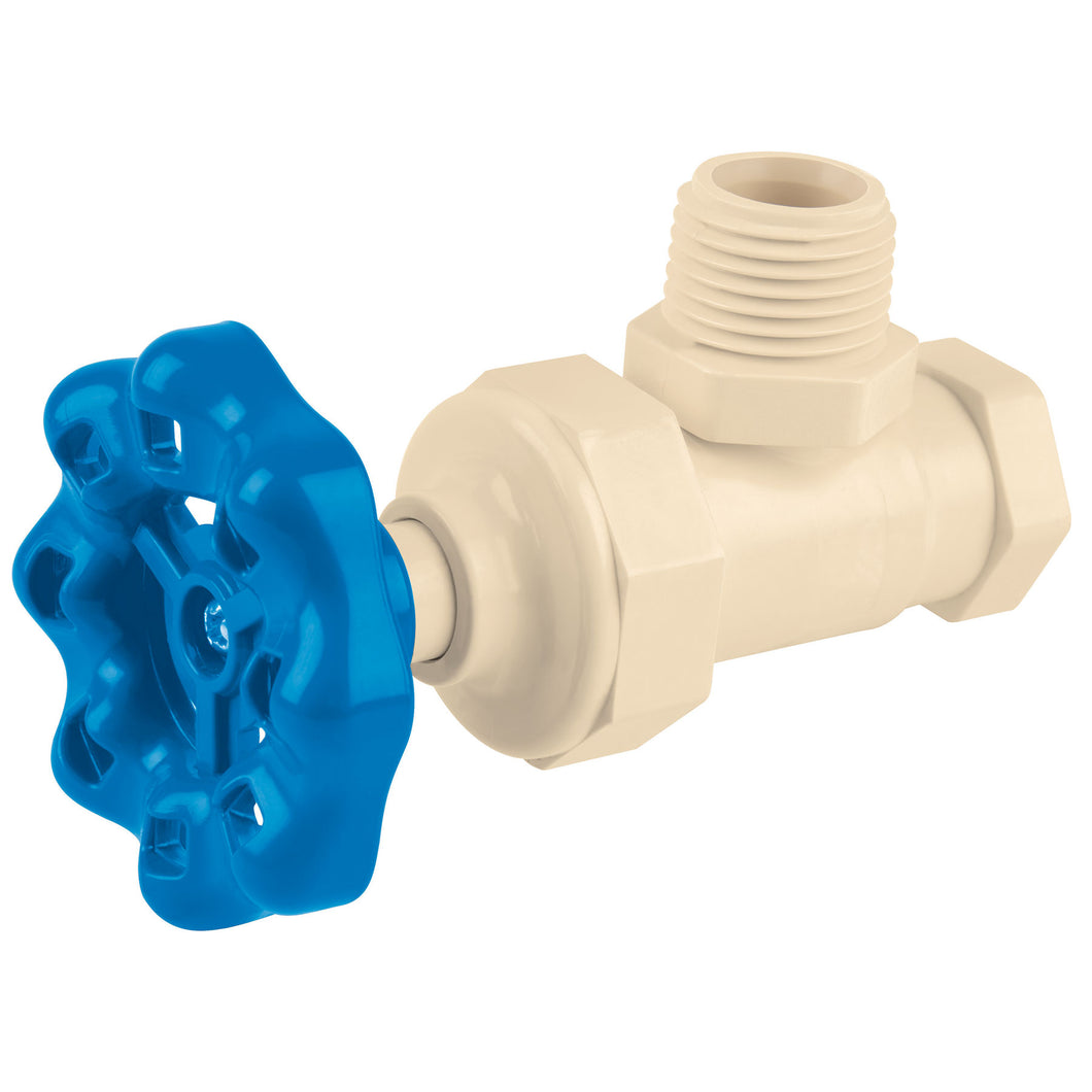 Llave angular de CPVC (13 mm) 1/2' con volante