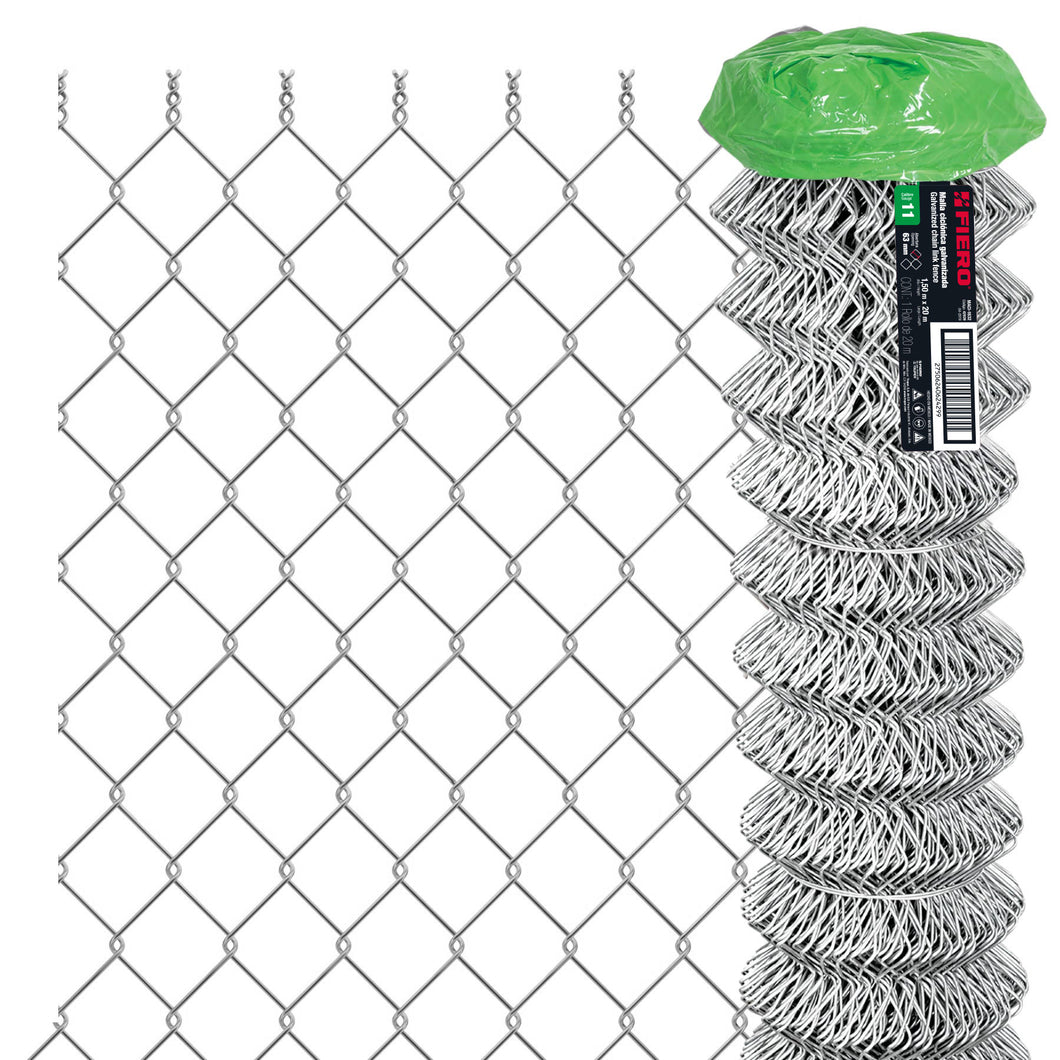 Malla ciclónica, calibre 11, abertura 63 x 63, 1.50 x 20 m