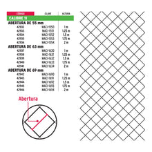 Cargar imagen en el visor de la galería, Malla ciclónica, calibre 11, abertura 69 x 69, 1.25 x 20 m
