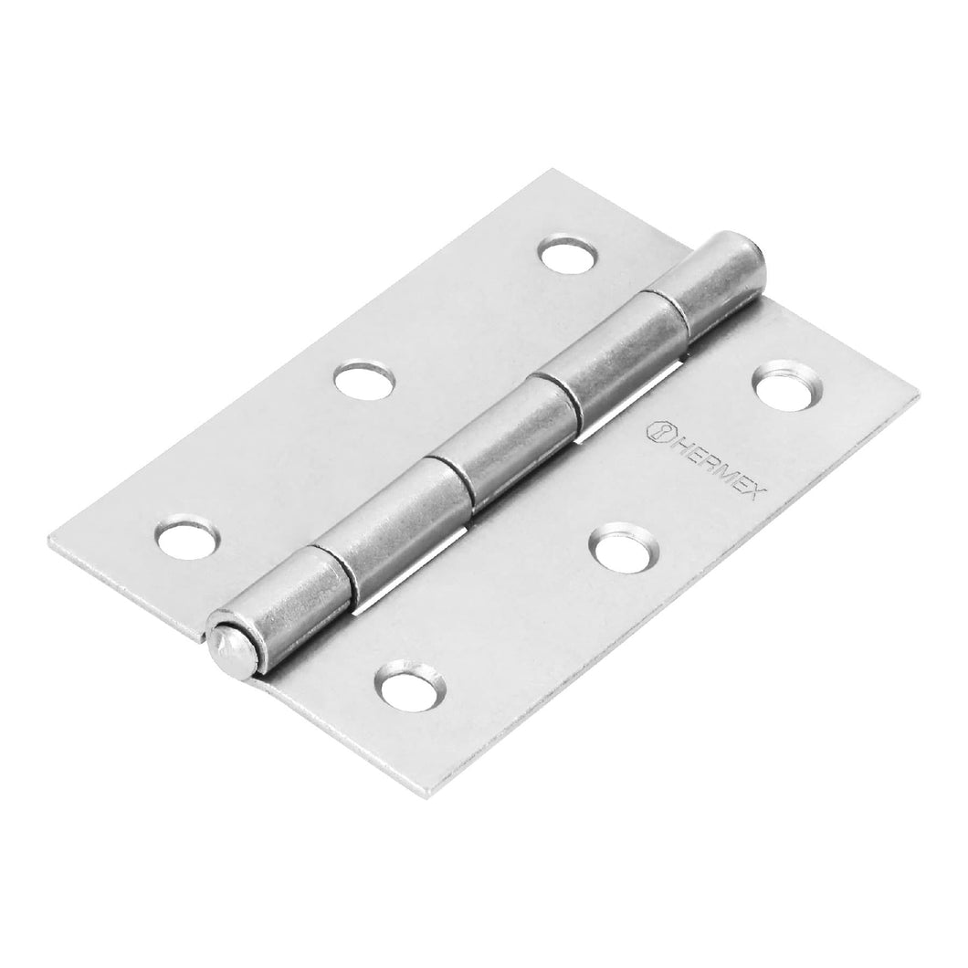 Bisagra rectangular 3-1/2', acero pulido