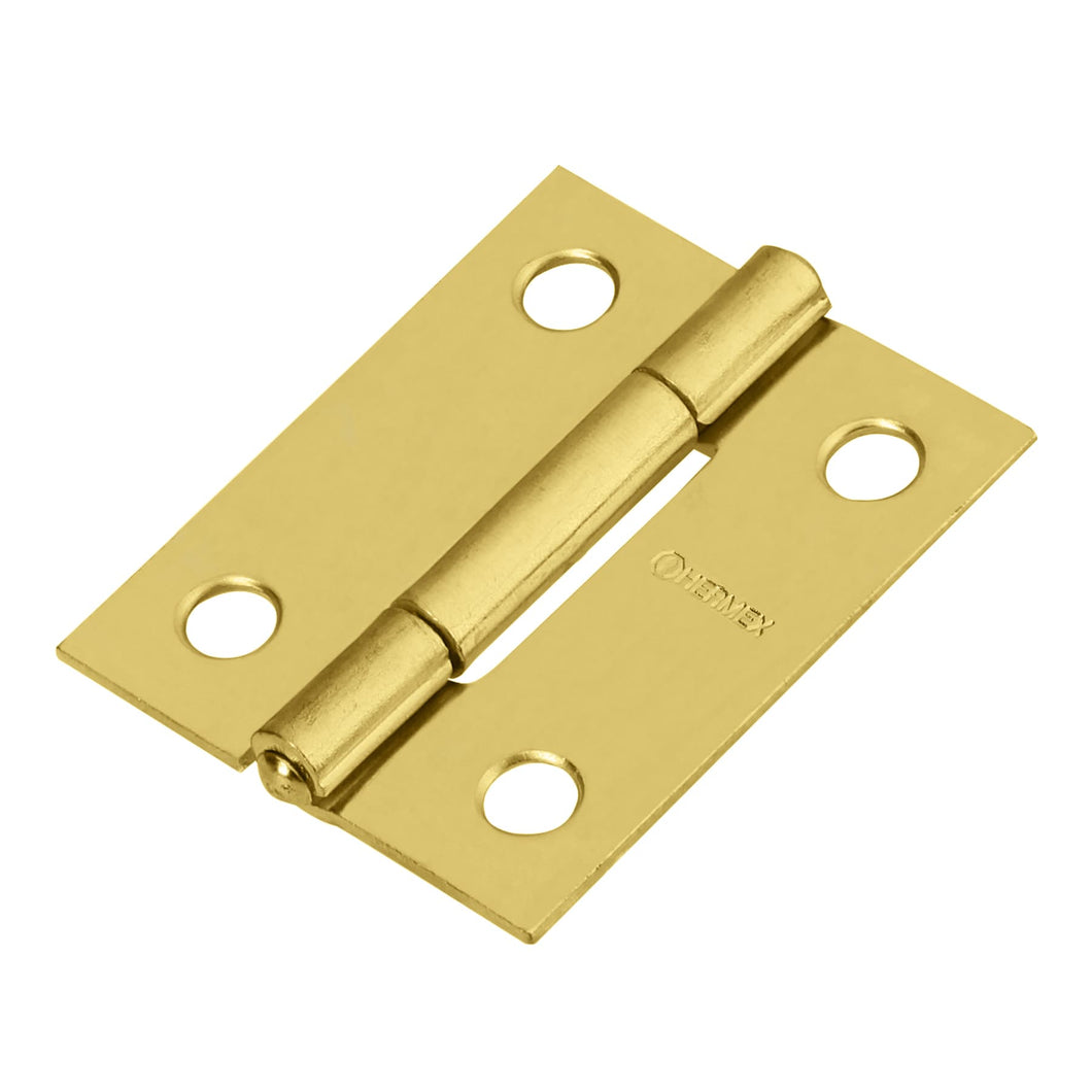Bisagra rectangular 1-1/2', acero latonado