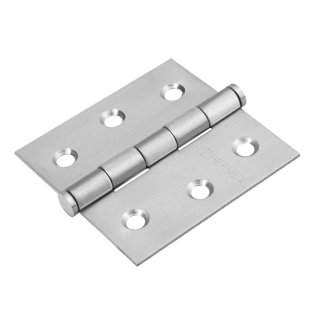 Bisagra cuadrada 2-1/2', acero inoxidable, plana