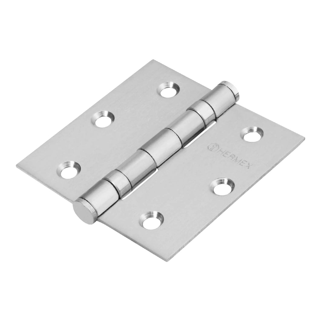 Bisagra cuadrada 3', acero inoxidable, plana