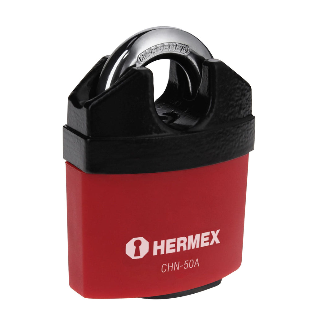 Candado de hierro, 50mm, llave anti-ganzúa, blister
