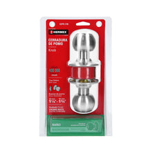 Cargar imagen en el visor de la galería, Cerradura pomo, cromo mate, esfera, baño
